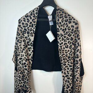 Chico's Animal Print Reversible Travel Wrap